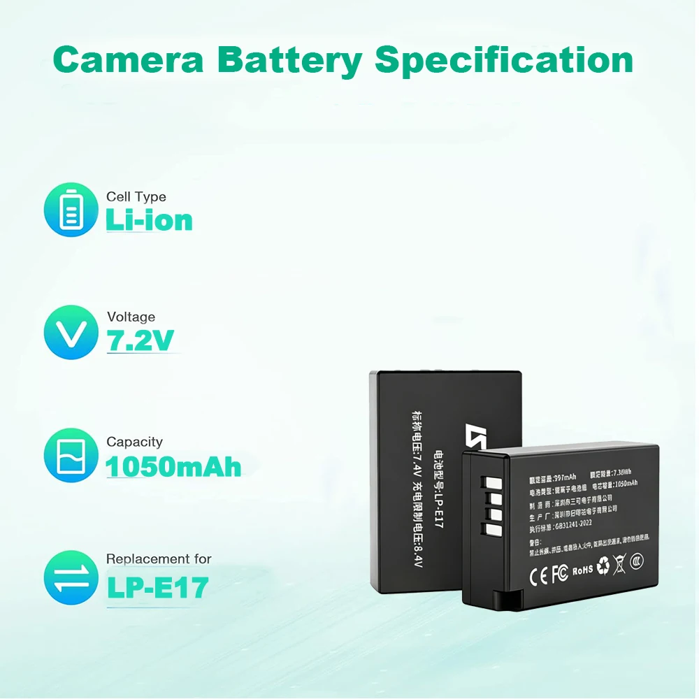 LP-E17 Battery for Canon Camer - Canon Camera Eos R50 review and price